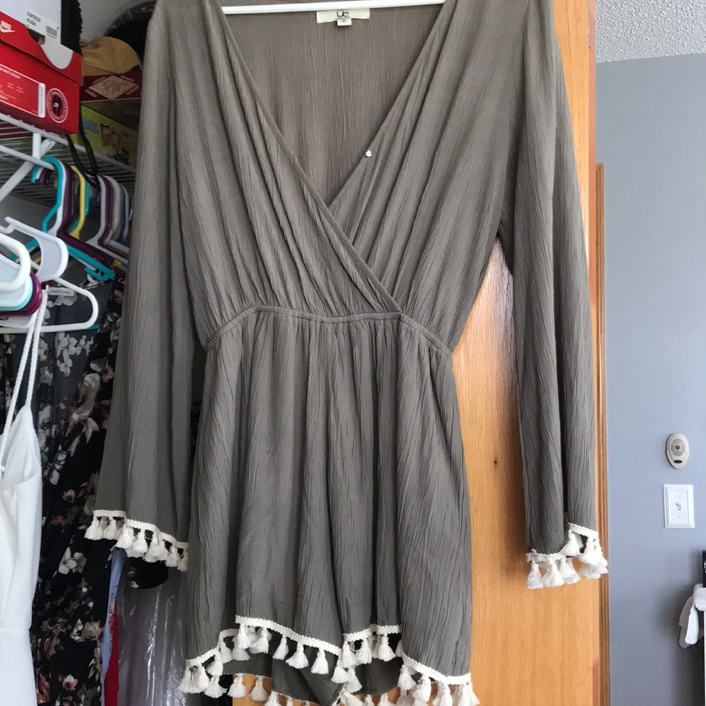 olive green romper